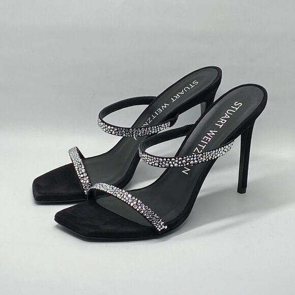 Stuart Weitzman Suede Embellished Sandals size 9 - Picture 4 of 10